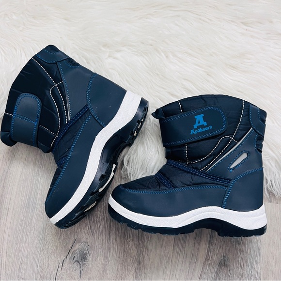 Apakowa Kids Boys Cold Weather Water Resistant Winter Snow Boots - Picture 3 of 7